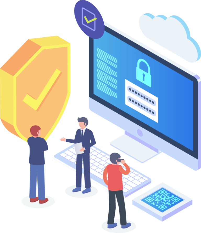 image 1 elements isometric authentication method vector conc 3 768x892